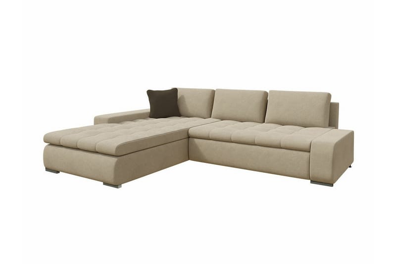 Cerys 3-sits Hörnbäddsoffa Beige - Hörnbäddsoffa - Bäddsoffor