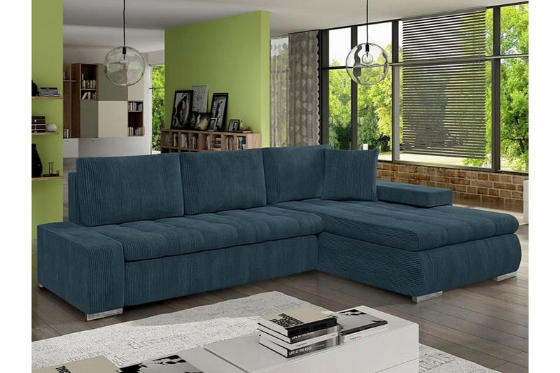 Cerys 3-sits Hörnbäddsoffa Dark blue - Möbler - Vardagsrum - Bäddsoffor - Hörnbäddsoffa