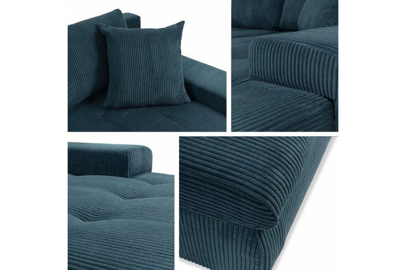 Cerys 3-sits Hörnbäddsoffa Dark yellow - Möbler - Vardagsrum - Bäddsoffor