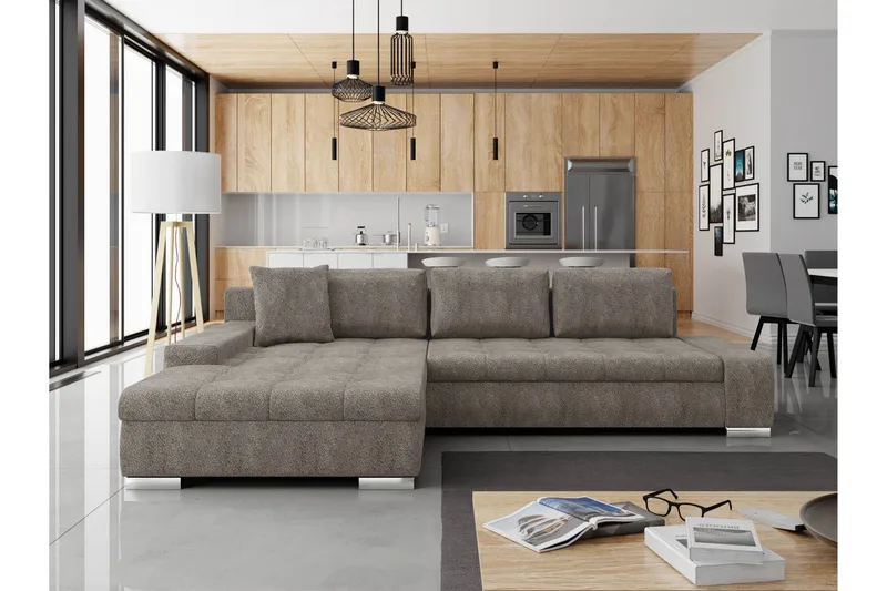 Cerys Bäddsoffa m. Divan 3-sits, Beige