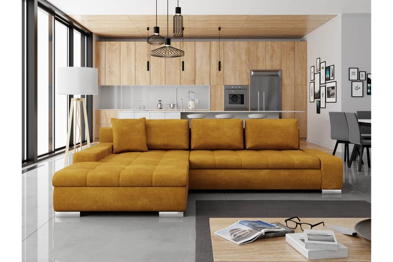 Cerys Bäddsoffa m. Divan 3-sits - Beige/Svart - Möbler - Vardagsrum - Bäddsoffor