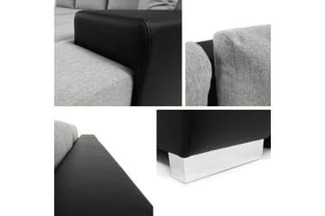 Cerys Bäddsoffa m. Divan 3-sits - Grå - Möbler - Vardagsrum - Bäddsoffor