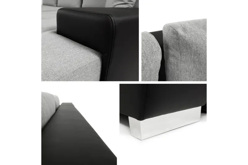 Cerys Bäddsoffa m. Divan 3-sits - Grå/Beige - Möbler - Vardagsrum - Bäddsoffor