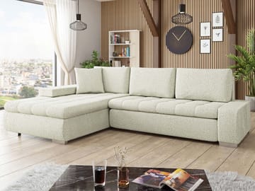 Cerys Bäddsoffa med Divan 4-sits - Beige - Möbler - Vardagsrum - Bäddsoffor