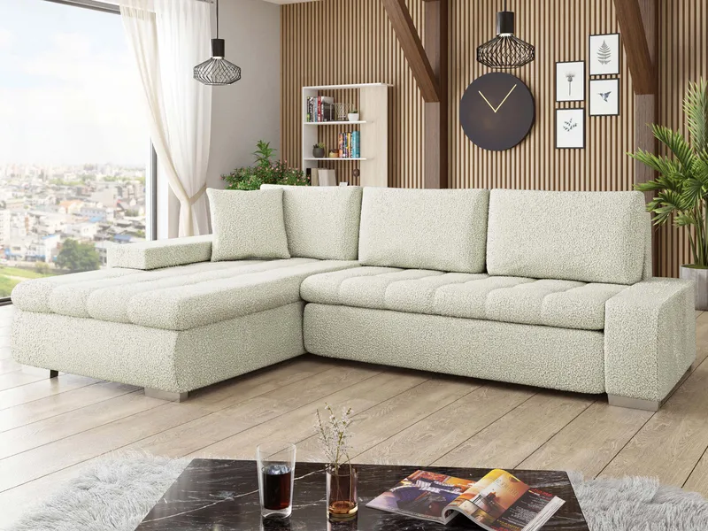 Cerys Bäddsoffa med Divan 4-sits - Beige - Möbler - Vardagsrum - Bäddsoffor