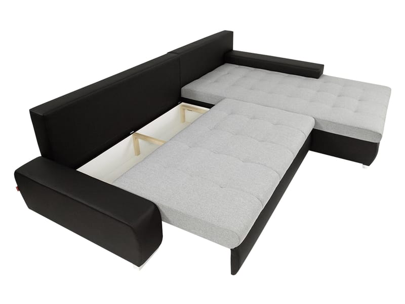Cerys Bäddsoffa med Divan 4-sits - Grå - Möbler - Vardagsrum - Bäddsoffor