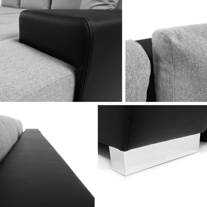 Cerys Bäddsoffa med Divan 4-sits - Grå - Möbler - Vardagsrum - Bäddsoffor