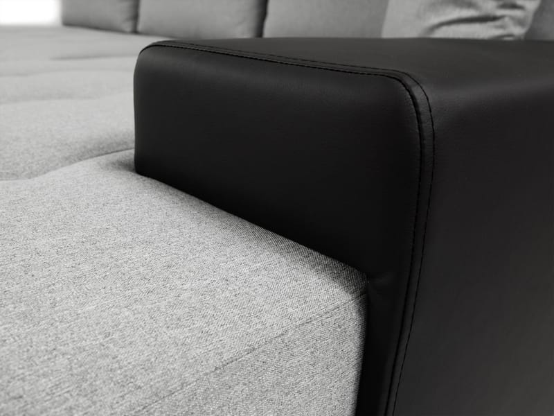 Cerys Bäddsoffa med Divan 4-sits - Grå - Möbler - Vardagsrum - Bäddsoffor
