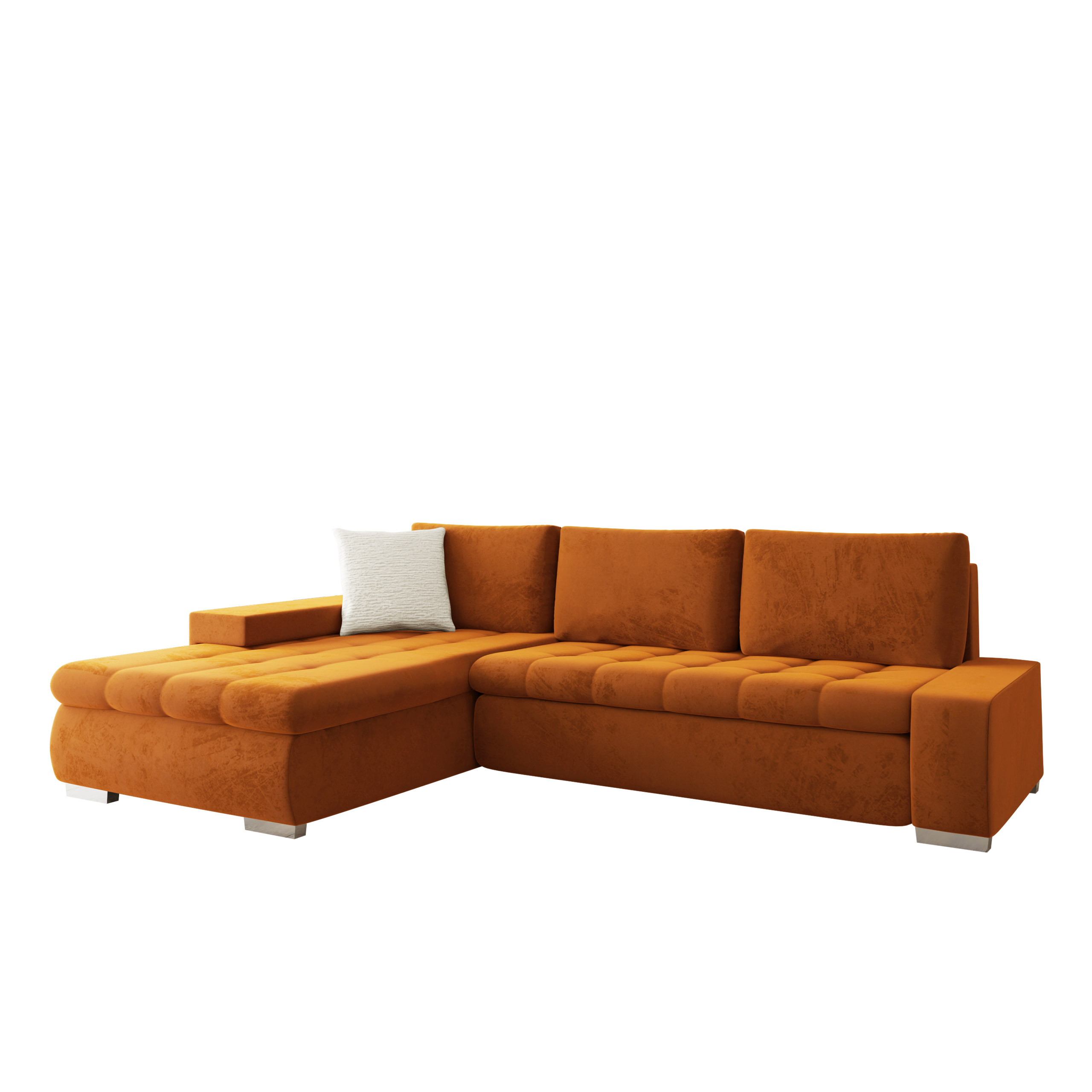 cerys bäddsoffa med divan 4-sits - orange