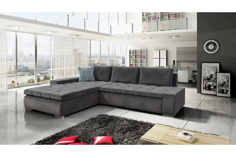 Cerys Hörnsoffa Universal - Grå - Möbler - Vardagsrum - Bäddsoffor