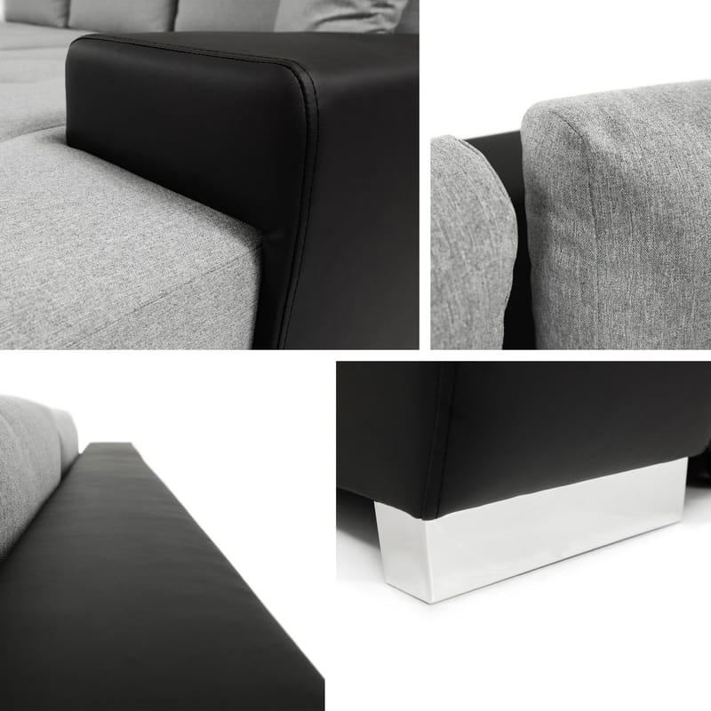 Cerys Vänster L-formad Bäddsoffa 140x252 cm med Förvaring i Tyg - Beige - Möbler - Vardagsrum - Bäddsoffor