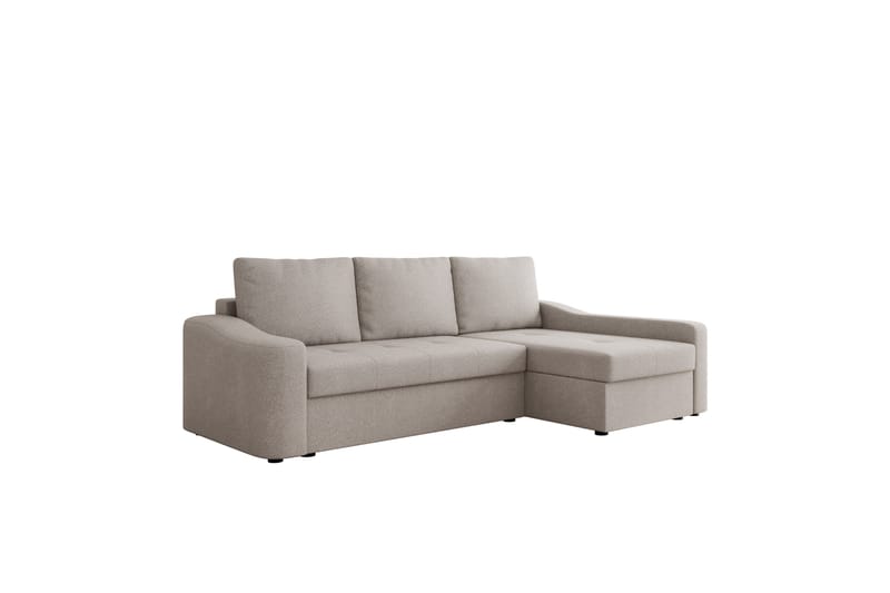 Chaman Bäddsoffa med Divan 3-sits i Plysch - Grå - Möbler - Vardagsrum - Bäddsoffor