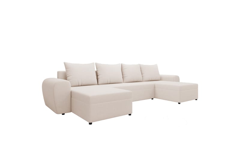 Chameli Bäddsoffa Dubbeldivan 4-sits - Beige - Möbler - Vardagsrum - Bäddsoffor - U bäddsoffa