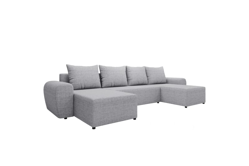 Chameli Bäddsoffa Dubbeldivan 4-sits - Grå - Möbler - Vardagsrum - Bäddsoffor - U bäddsoffa