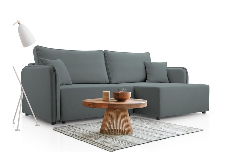 Chandru Bäddsoffa med Divan 3-sits - Grå - Möbler - Vardagsrum - Bäddsoffor