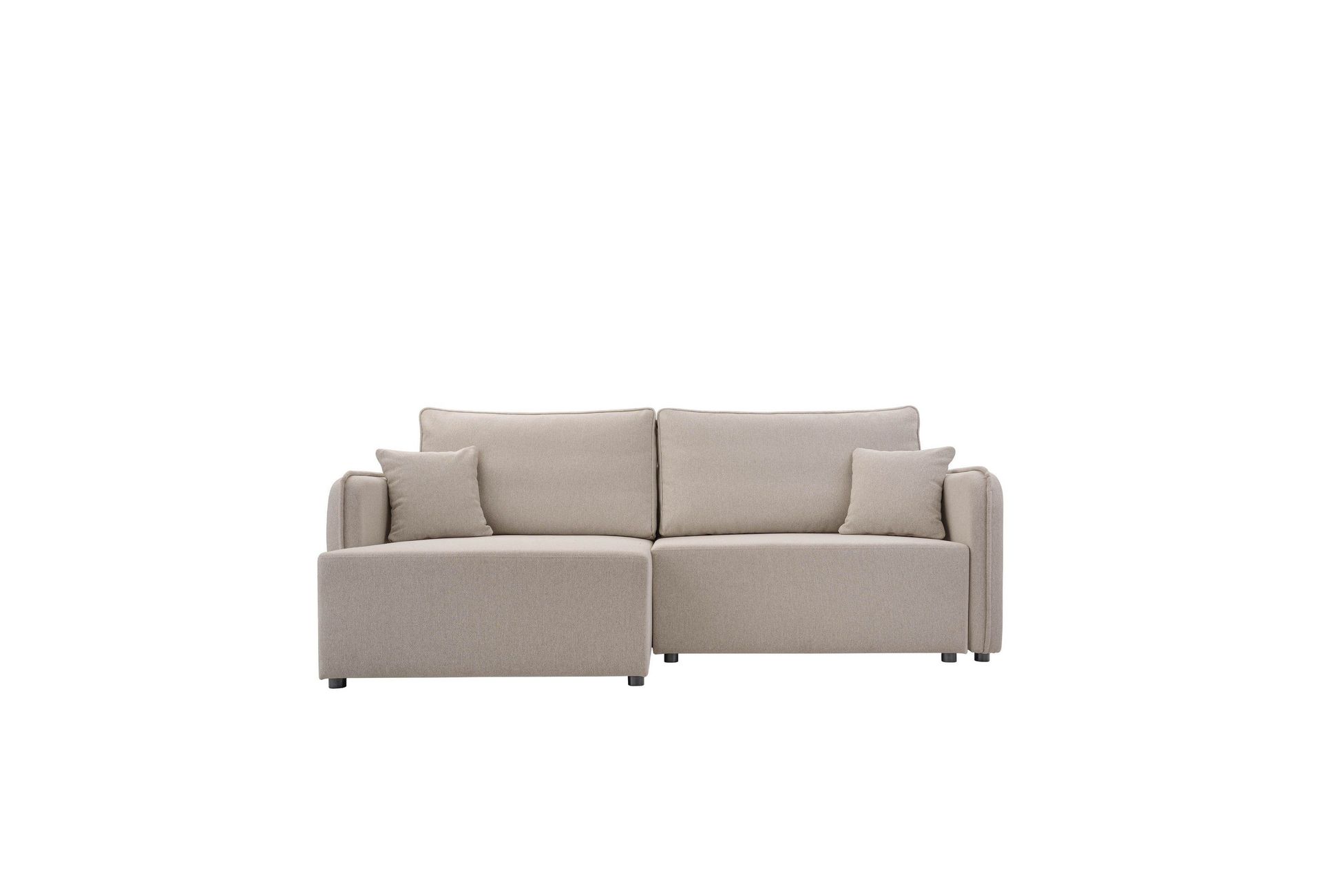 Chandru B&auml;ddsoffa med Divan 3-sits i Plysch - Gr&aring;