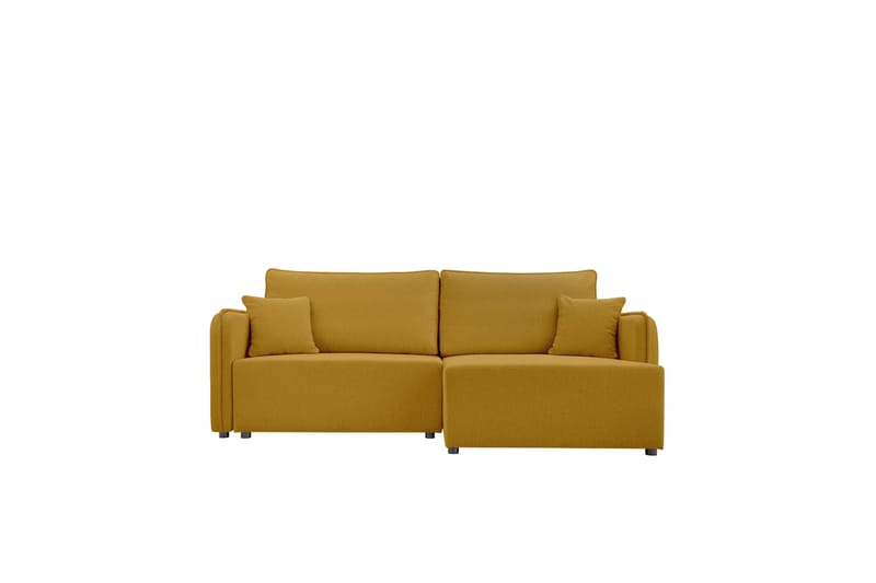 Chandru Bäddsoffa med Divan 3-sits i Plysch - Gul - Möbler - Vardagsrum - Bäddsoffor