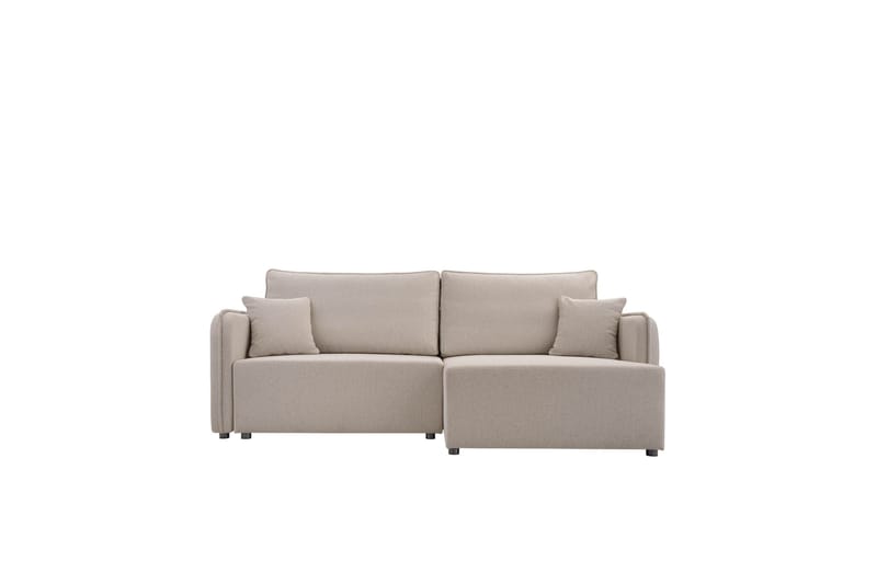 Chandru Bäddsoffa med Divan 3-sits i Plysch - Grå - Möbler - Vardagsrum - Bäddsoffor