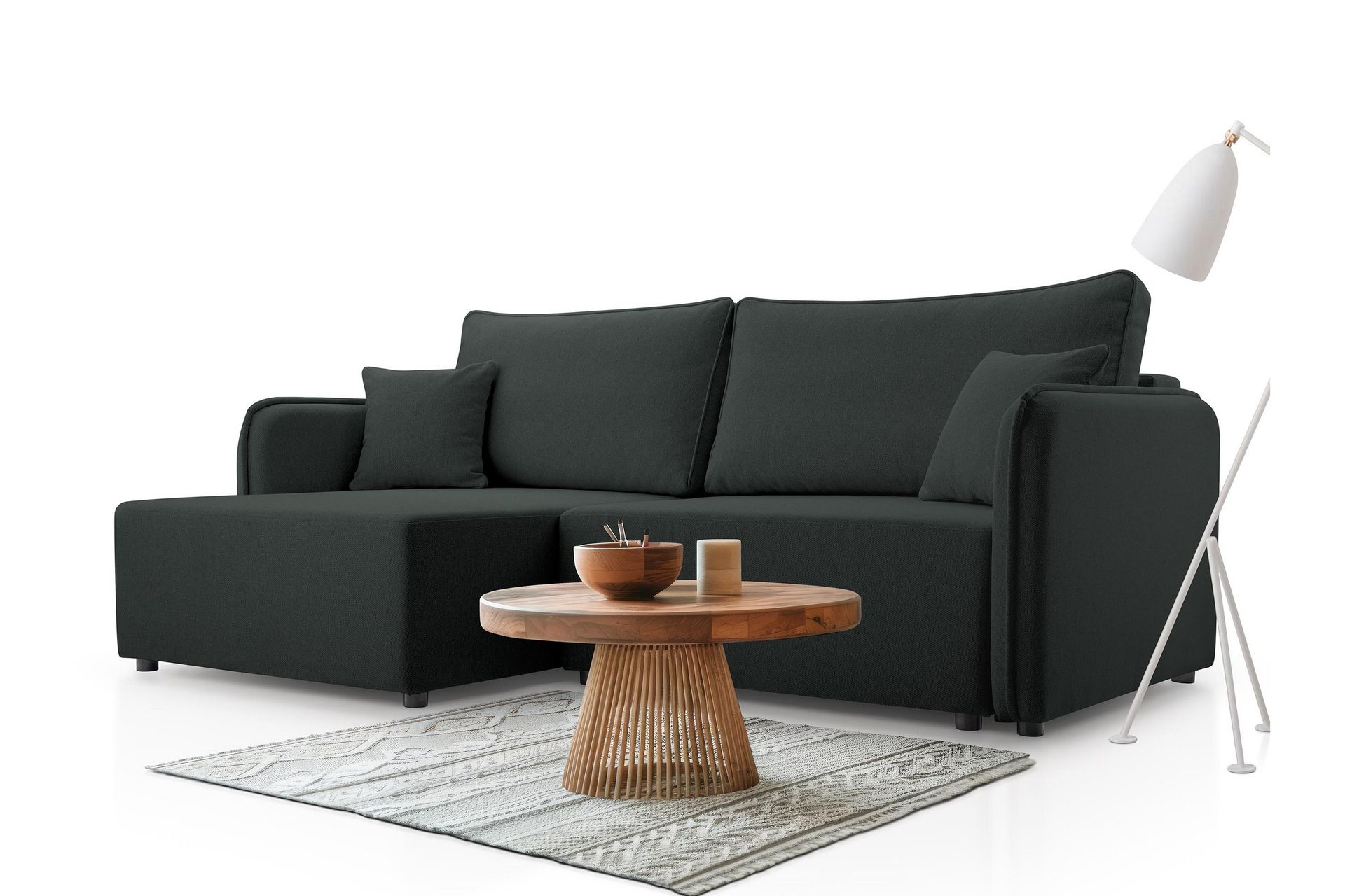 Chandru Bäddsoffa med Divan 3-sits - Svart - Möbler - Vardagsrum - Bäddsoffor