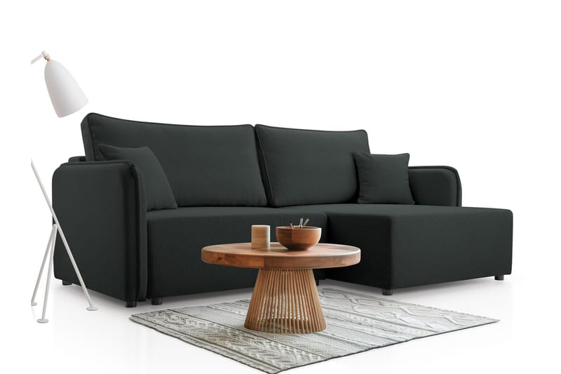 Chandru Bäddsoffa med Divan 3-sits - Svart - Möbler - Vardagsrum - Bäddsoffor