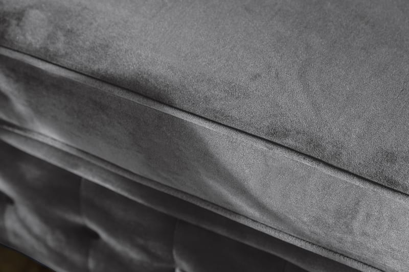 Chesterfield Deluxe 3-sits Framåtbäddad bäddsoffa i sammet - Mörkgrå Sammet - Möbler - Vardagsrum - Bäddsoffor