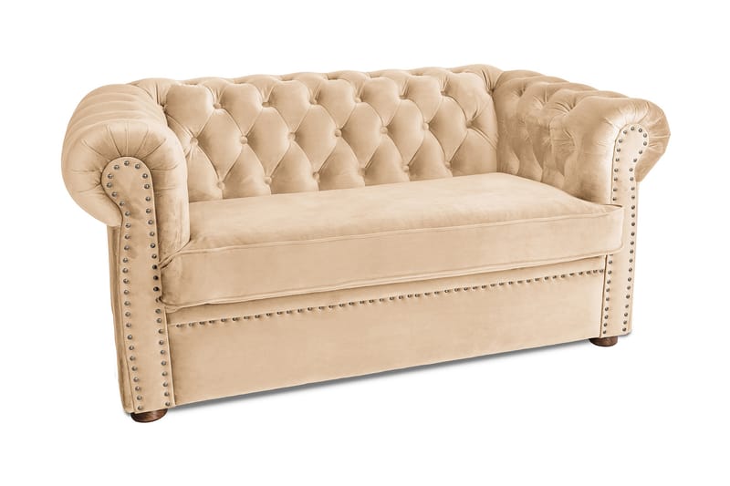 CHESTERFIELD DELUXE bäddsoffa 2-sits Beige - Bäddsoffor - 2-sits bäddsoffa