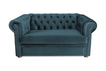 CHESTERFIELD DELUXE bäddsoffa 2-sits Blå