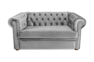 CHESTERFIELD DELUXE bäddsoffa 2-sits Grå