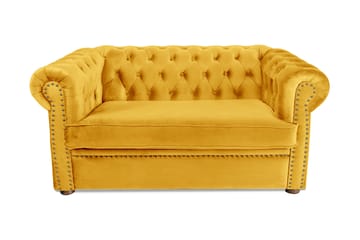 CHESTERFIELD DELUXE bäddsoffa 2-sits Gul