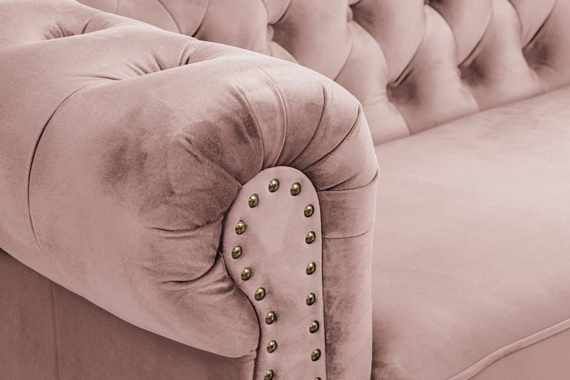 CHESTERFIELD DELUXE bäddsoffa 2-sits Ljusrosa - Möbler - Vardagsrum - Bäddsoffor