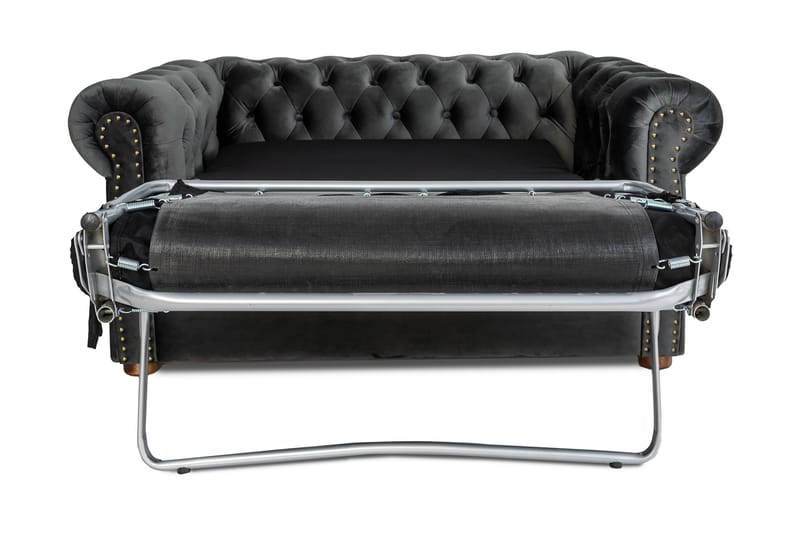 CHESTERFIELD DELUXE bäddsoffa 2-sits Mörkgrå - Möbler - Vardagsrum - Bäddsoffor