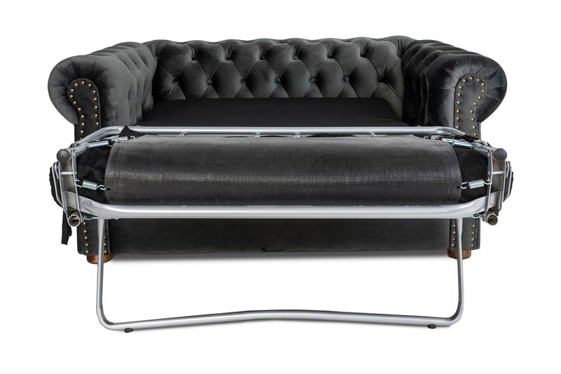 CHESTERFIELD DELUXE bäddsoffa 2-sits Mörkgrå - Bäddsoffor - 2-sits bäddsoffa