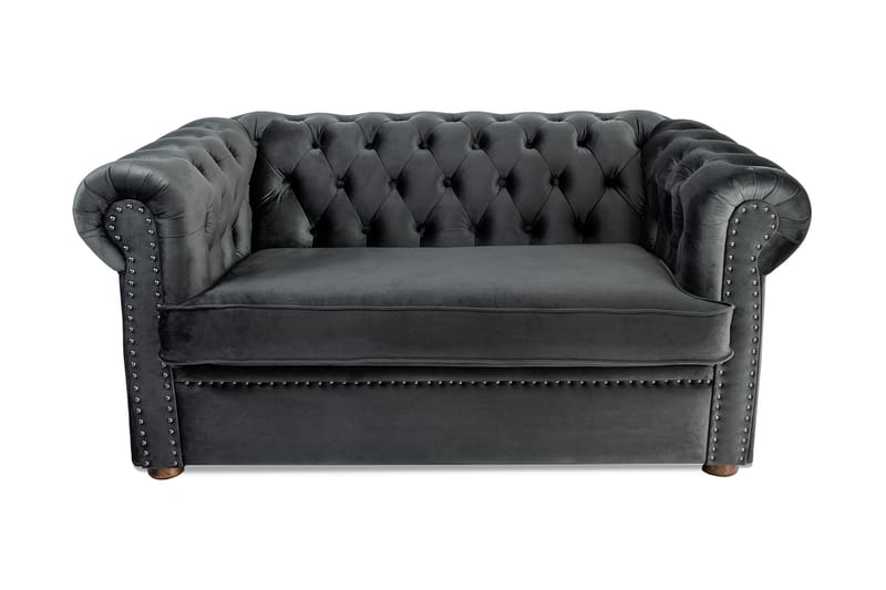 CHESTERFIELD DELUXE bäddsoffa 2-sits Mörkgrå - Bäddsoffor - 2-sits bäddsoffa