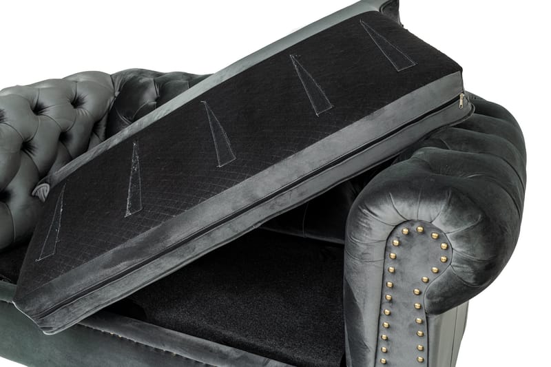CHESTERFIELD DELUXE bäddsoffa 2-sits Mörkgrå - Möbler - Vardagsrum - Bäddsoffor