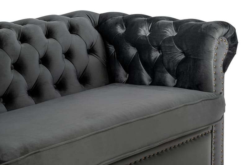 CHESTERFIELD DELUXE bäddsoffa 2-sits Mörkgrå - Möbler - Vardagsrum - Bäddsoffor