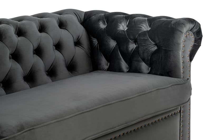 CHESTERFIELD DELUXE bäddsoffa 2-sits Mörkgrå - Bäddsoffor - 2-sits bäddsoffa