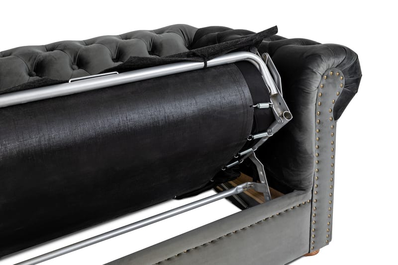 CHESTERFIELD DELUXE bäddsoffa 2-sits Mörkgrå - Bäddsoffor - 2-sits bäddsoffa