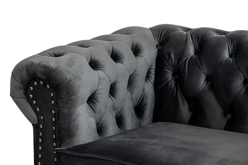 CHESTERFIELD DELUXE bäddsoffa 2-sits Mörkgrå - Bäddsoffor - 2-sits bäddsoffa