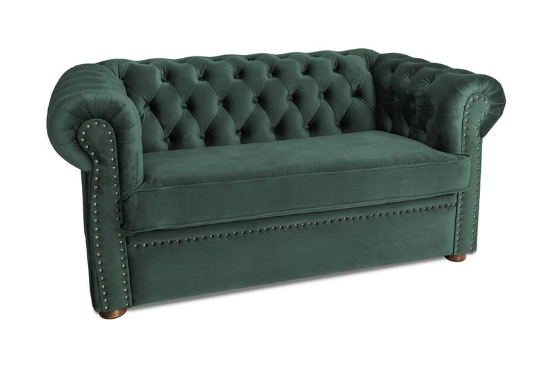 CHESTERFIELD DELUXE bäddsoffa 2-sits Mörkgrön - Möbler - Vardagsrum - Bäddsoffor