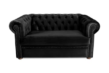 CHESTERFIELD DELUXE bäddsoffa 2-sits Svart