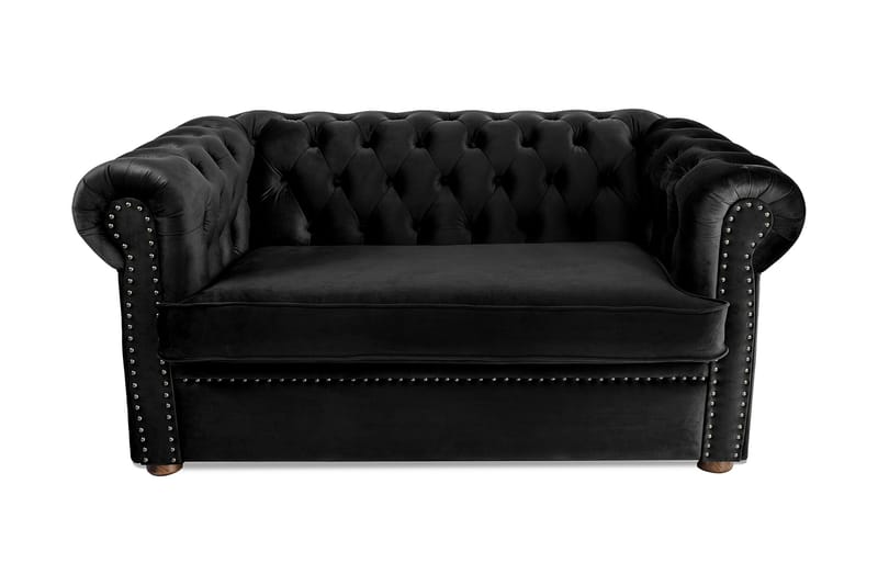 CHESTERFIELD DELUXE bäddsoffa 2-sits Svart - Bäddsoffor - 2-sits bäddsoffa