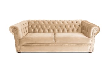 CHESTERFIELD DELUXE bäddsoffa 3-sits Beige