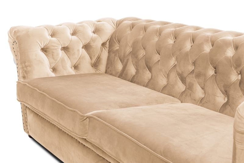 CHESTERFIELD DELUXE bäddsoffa 3-sits Beige - Bäddsoffor - 3-sits bäddsoffa