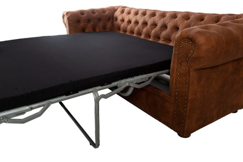 CHESTERFIELD DELUXE bäddsoffa 3-sits Brun - Möbler - Vardagsrum - Bäddsoffor
