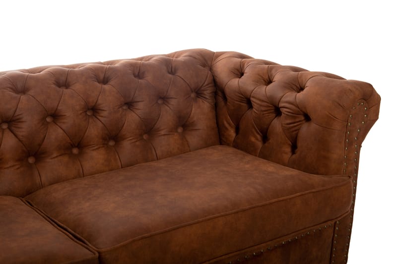 CHESTERFIELD DELUXE bäddsoffa 3-sits Brun - Möbler - Vardagsrum - Bäddsoffor