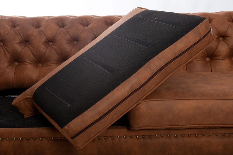 CHESTERFIELD DELUXE bäddsoffa 3-sits Brun - Möbler - Vardagsrum - Bäddsoffor