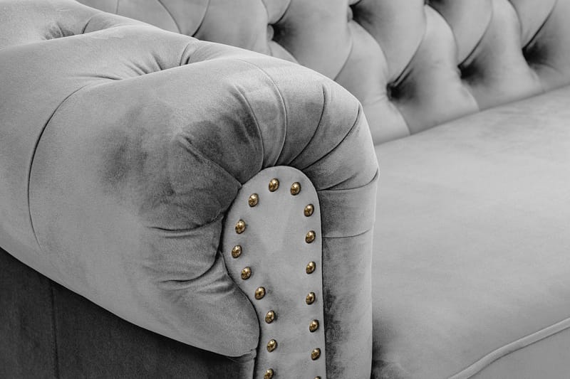 CHESTERFIELD DELUXE bäddsoffa 3-sits Grå - Möbler - Vardagsrum - Bäddsoffor