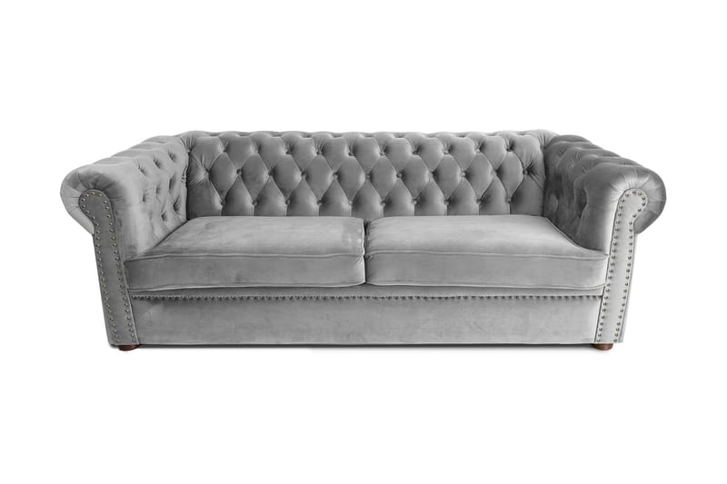 CHESTERFIELD DELUXE bäddsoffa 3-sits Grå - Bäddsoffor - 3-sits bäddsoffa