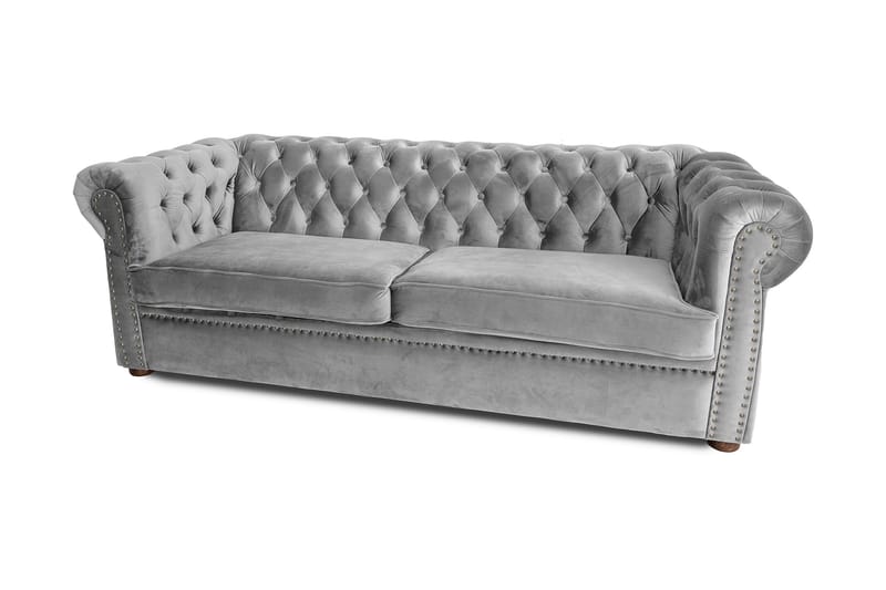 CHESTERFIELD DELUXE bäddsoffa 3-sits Grå - Möbler - Vardagsrum - Bäddsoffor