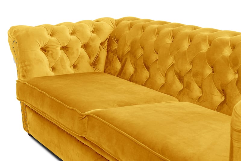 CHESTERFIELD DELUXE bäddsoffa 3-sits Gul - Bäddsoffor - 3-sits bäddsoffa